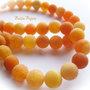 Agate frosted portocalii aprox 8 mm