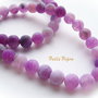 Agate frosted mov-lila aprox 8 mm