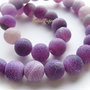 Agate frosted mov-lila aprox 10 mm