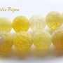 Agate frosted galbene aprox 10 mm