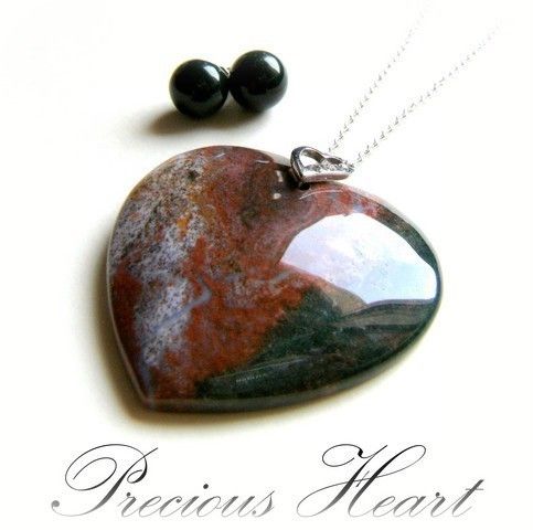 PRECIOUS HEART -SET&LANT ARGINT 925