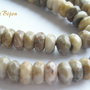 Coral fosil rondele aprox 6.5x4 mm