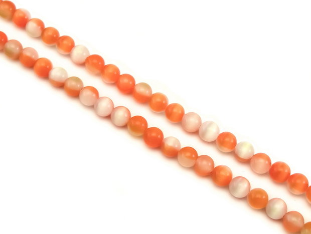 Margele de sticla cat eye, sfere 6 mm (cod 19-141)
