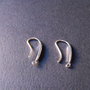 BAZA ARGINTIE PENTRU CERCEI - 22 X 10 MM ( 1 pereche )