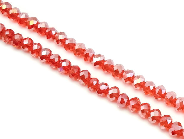Cristale de sticla, rondele fatetate, 6x4 mm (cod 19-147)