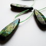 1b Chrysocolla  pandantiv lacrima fatetata 40x15mm