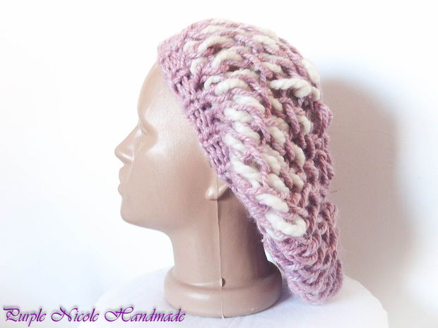 Caciula - bascuta - slouchy hat Liliac