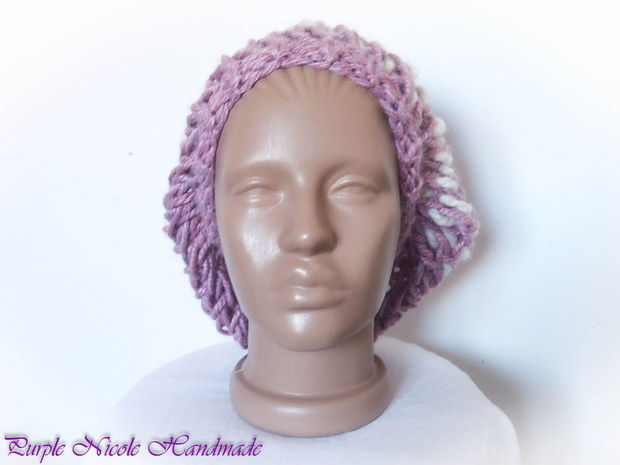 Caciula - bascuta - slouchy hat Liliac