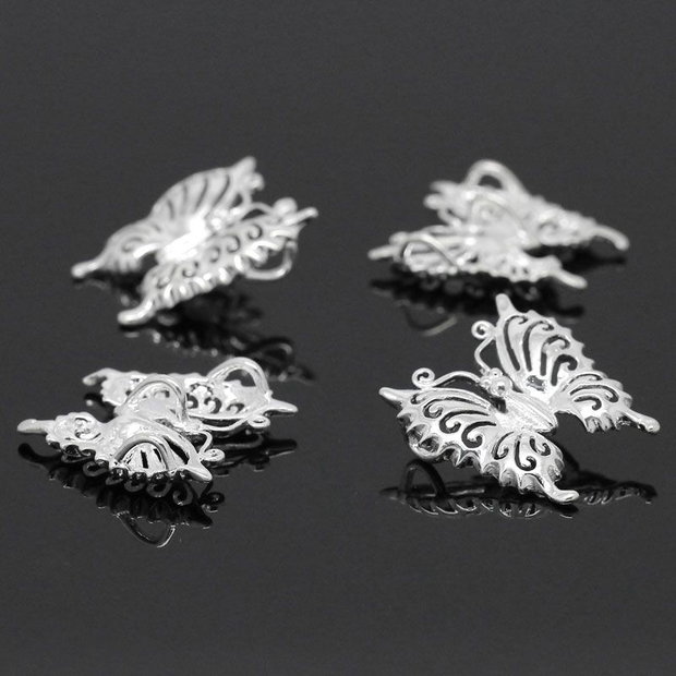 1b element decorativ placat argint fluture 21x20mm (sp 83)