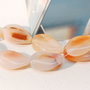 Agata twist milky pale  30  x 20 mm