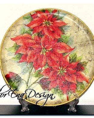 D0204 Farfurie decorativa din lemn 22cm