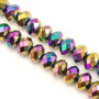 Margele de sticla, rondele fatetate, 12x8,5 mm (cod 19-156)