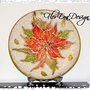 D0210 Craciunita - farfurie decorativa din lemn