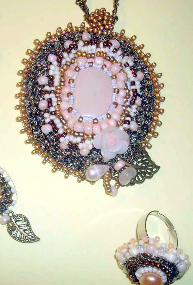 set bronz antic / pandantiv statement si inel, splendide/reducere 25%, 40 lei