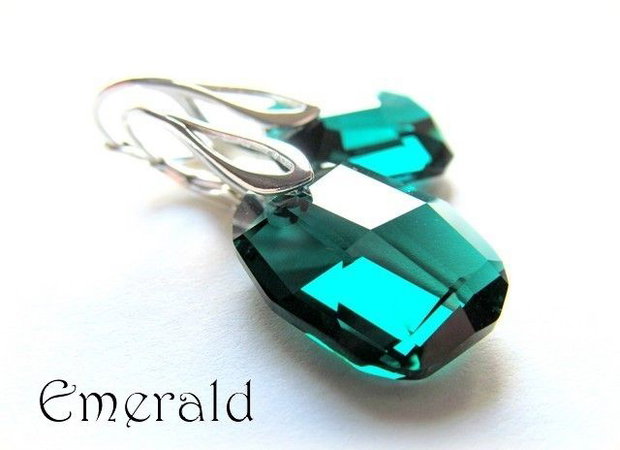 EMERALD - CERCEI ARGINT SI E. SWAROVSKI