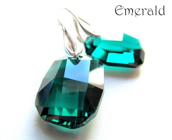EMERALD - CERCEI ARGINT SI E. SWAROVSKI