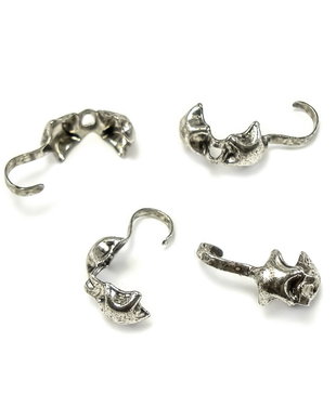 Cupa nod stea, placata cu argint antichizat, 7x5 mm – 2 buc (cod 12-11)