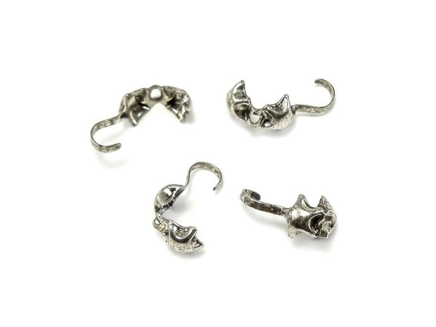 Cupa nod stea, placata cu argint antichizat, 7x5 mm – 2 buc (cod 12-11)