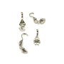 Cupa nod triunghi, placată cu argint antichizat, 9x4 mm – 2 buc (cod 12-26)