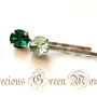 PRECIOUS GREEN MOMENTS - SET DOUA AGRAFE DE PAR