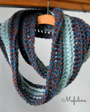 Fular circular crosetat unisex