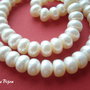 (2b) Perle de cultura rondele aprox 9x6 mm