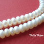 (2b) Perle de cultura rondele aprox 6.5x3.5-4 mm