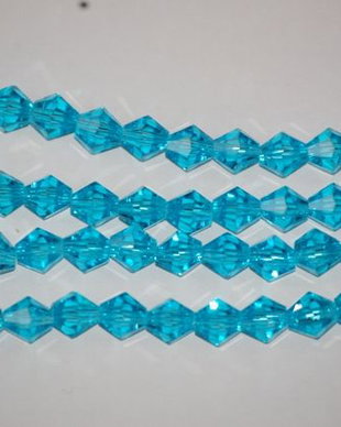 LMS608 - margele sticla bleu biconice 6 mm