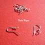Tortite mici de cercei din argint 925 rodiat aprox 12x11 mm