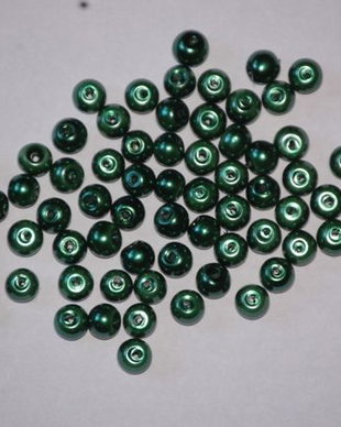 LPE411 - perle verde inchis - 4 mm