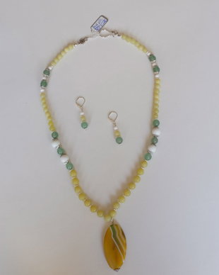 SET-NEW JADE OLIVE, AVENTURIN SI JAD ALB - VANDUT