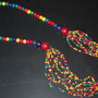 Lcolier1 - colier margele lemn multicolore