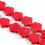 3000- 2 buc Howlit floare rosu 24x24x6mm