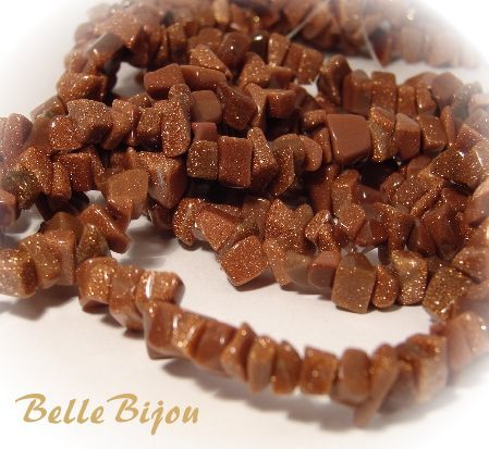 20 cm Bronwn goldstone chips-uri
