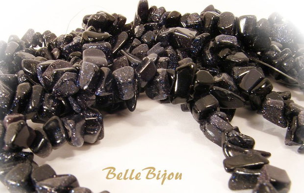 20 cm Blue goldstone chips-uri