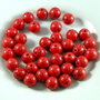 3049 - 2 buc Howlit de sinteza sfere rosu 12mm