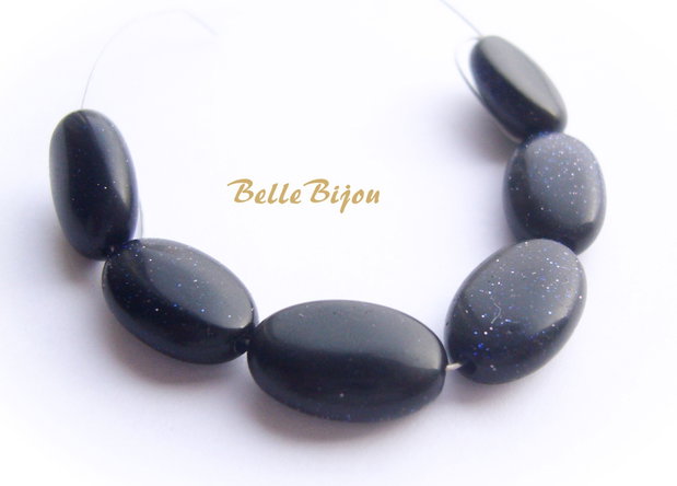 Blue goldstone oval 4.5x8x12.5 mm
