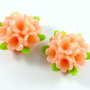 3062 2buc Cabochon rasina flori 26x24mm