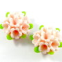 3067 2buc Cabochon rasina flori 26x24mm