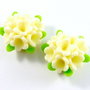 3068 2buc Cabochon rasina flori 26x24mm