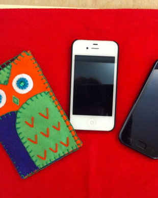 Husa protectie telefon, modelul bufnita
