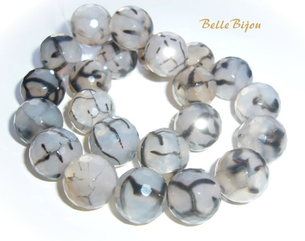 Agate dragon veins fatetate 16 mm