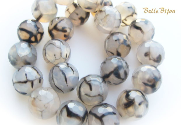 Agate dragon veins fatetate 16 mm