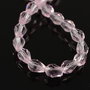 C717 Cristale de sticla lacrima fatetate roz 6.5x5mm