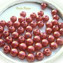(10 b) Perle acril maron caramiziu 8 mm