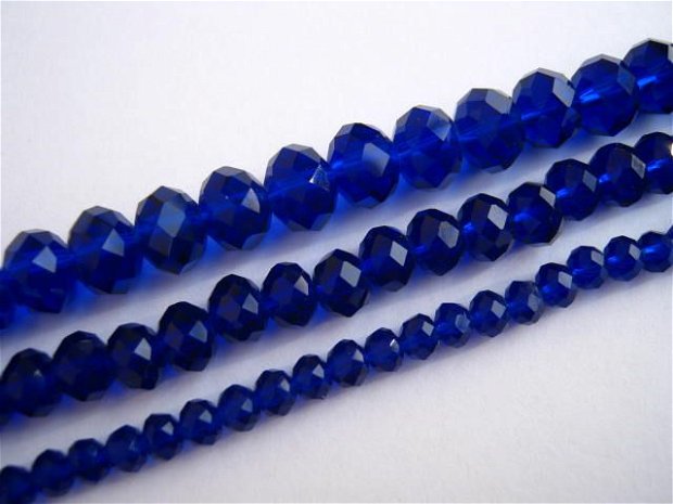 4buc Cristale fatetate albastru indigo 4x3,5mm  CR18