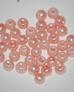 LPE614 - perle roz somon inchis 6 mm