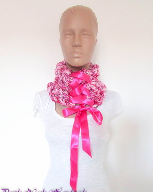 Guler circular din tuburi Pinkish Victoria