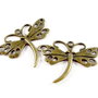3181 - 2buc Pandantiv libelula bronz 36x29mm