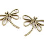3182 - 2buc Pandantiv libelula bronz 31x28mm